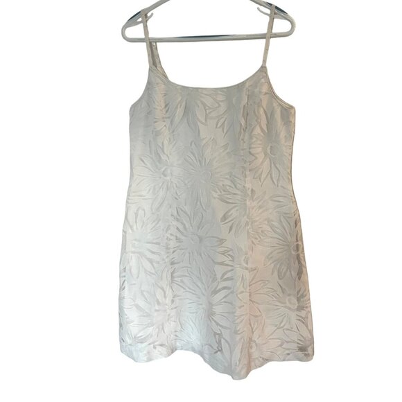 Evan Picone Sleeveless Floral Pattern White Dress Size 12 - Picture 3 of 8